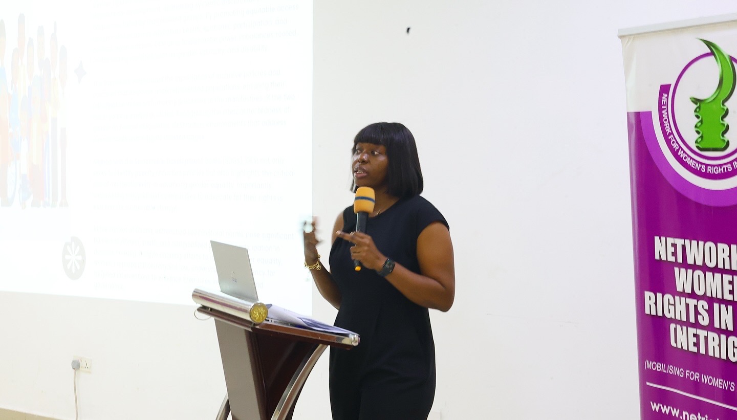 Ms Rachel Gyabaah reporting on manifesto promises findings