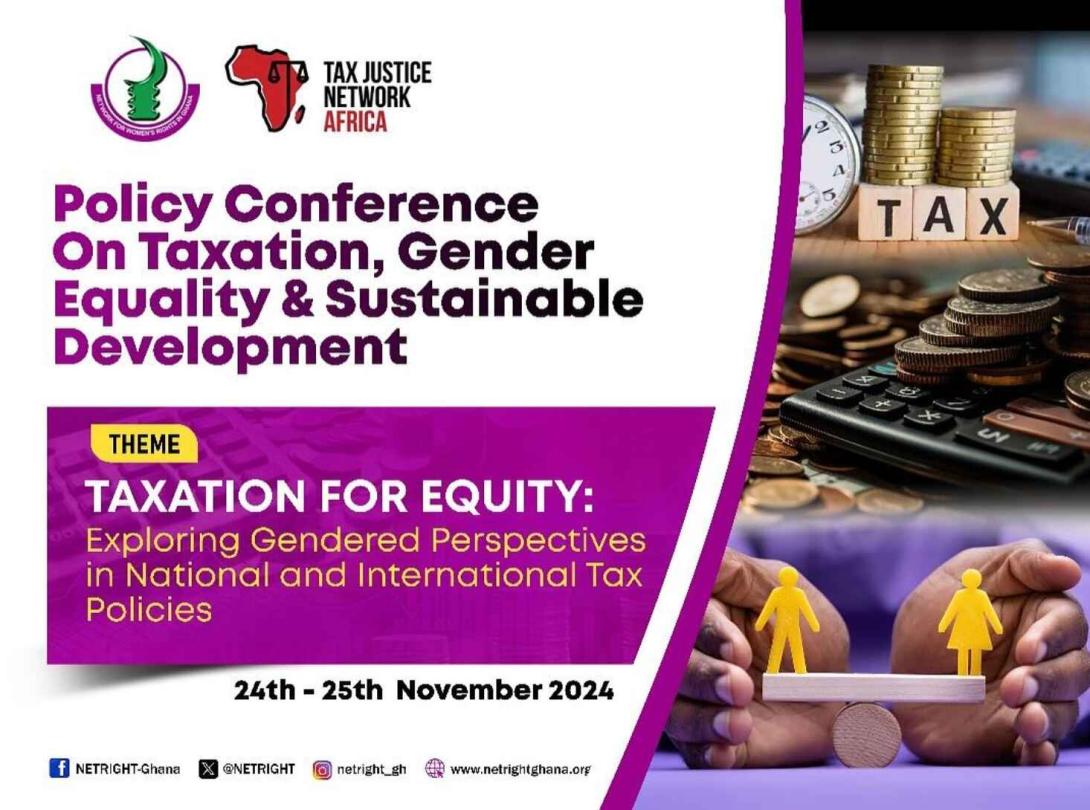 Policy Conference on Taxation, Gender Equality, and Sustainable Development flyer